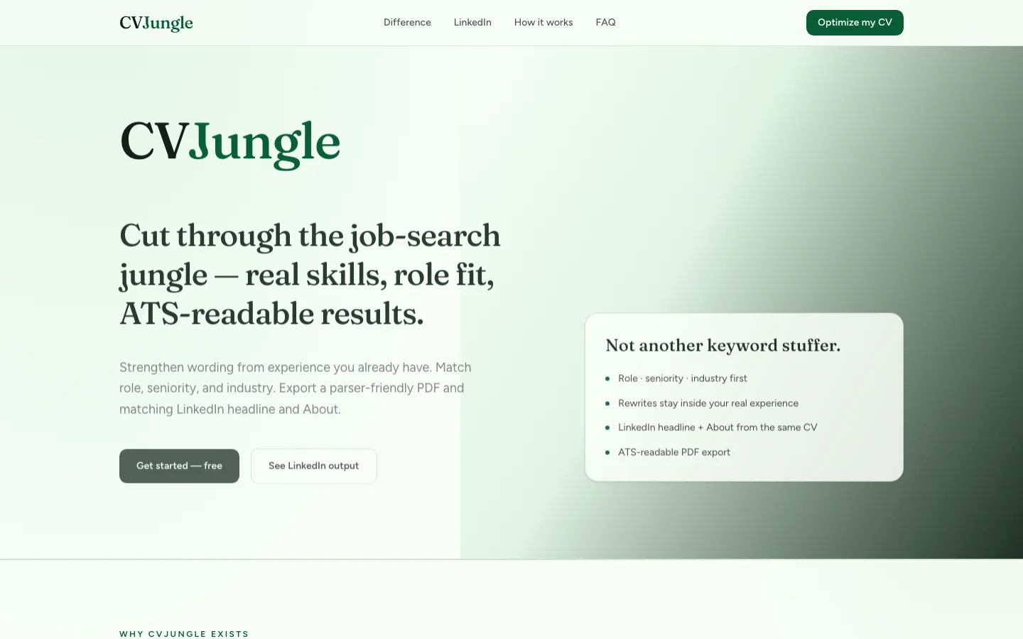CVJungle preview